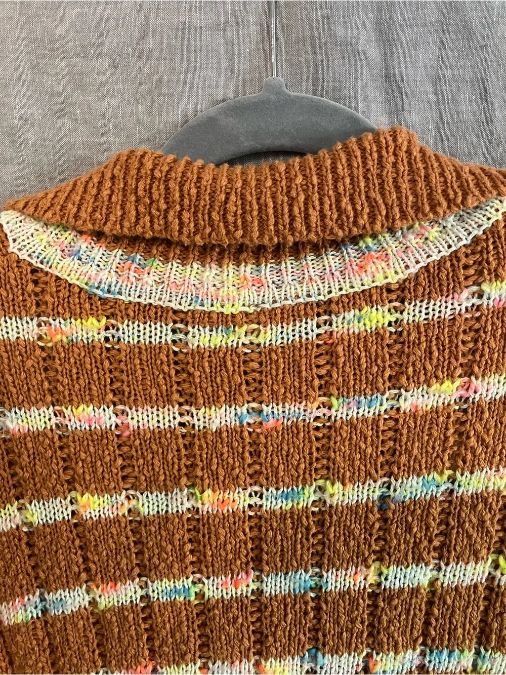 Free People Sweater with colorful stripes